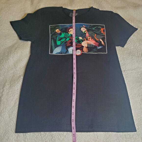 Demon Slayer Black T-Shirt Men's Small 100% Cotton Short Sleeve Anime Fan Merch - Picture 10 of 10